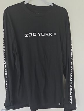 Zoo York Black Long Sleeve Shirt with White Logos